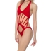 solid color hollow halter one-piece swimsuit NSLUT53806