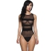 pure color perspective mesh sexy one-piece swimsuit  NSLUT53804