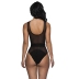 pure color perspective mesh sexy one-piece swimsuit  NSLUT53804