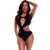 Fashion Sexy Cross Hollow Solid Color One-Piece Swimwear NSLUT53802