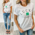 letter printing short-sleeved round neck casual T-shirt  NSZH52459