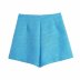 solid color texture double-breasted decor shorts  NSAM52465