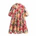 Printed Loose Breasted Shirt Dress NSAM52467
