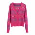 spring flower-shaped decorative knitted cardigan NSAM52468