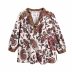 V-neck three-buttons paisley pattern loose blouse NSAM52473