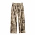 camouflage print loose multi-pocket trousers NSAC52494
