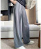 loose high waist vertical striped wide leg suit trousers NSAC52496