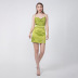 green sling tight-fitting thin halter short dress NSYSB52518