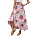ethnic style print big swing chiffon long skirt  NSYMR52564