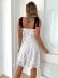 sling lace-up polka-dot sexy backless dress NSYI52576