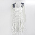 sling lace-up polka-dot sexy backless dress NSYI52576