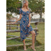 summer new mid-length fashion short-sleeved printed dress NSSA52656