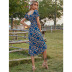 summer new mid-length fashion short-sleeved printed dress NSSA52656