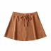 Korean version simple college style waffle elastic waist drawstring skirt NSAC52704