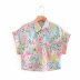wholesale spring printed poplin short-sleeved shirt top NSAM52759