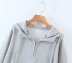 solid color big pocket thin zipper hooded sweatershirt  NSAM52764