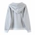 solid color big pocket thin zipper hooded sweatershirt  NSAM52764