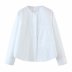 wholesale spring round neck big pocket blouse NSAM52765