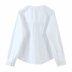 wholesale spring round neck big pocket blouse NSAM52765