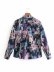 Character Print Lapel Long Sleeve Polyester Stylish Blouse NSAM52771