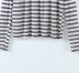 Camiseta holgada de manga larga con protección solar a rayas de Tencel NSAM52774