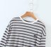 Tencel stripe long-sleeved loose sunscreen T-shirt  NSAM52774