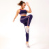 hot-selling style striped contrast color yoga sports quick-drying breathable two-piece set NSSMA52846
