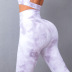 pantalones de yoga de cintura alta de color impreso transpirable de secado rápido de alta elasticidad NSSMA52886
