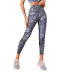 printed color contrast high-waisted quick-drying sports pants  NSSMA52893