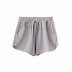 embossed cotton high waist wide leg sports shorts NSAM52920