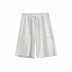 solid color drawstring elastic waist thin loose home sports shorts  NSAM52922