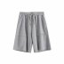 solid color drawstring elastic waist thin loose home sports shorts  NSAM52922
