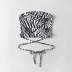 Slim-Fit Zebra Print Cross Lace-Up Tube Top Vest NSAC52935