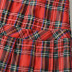 high waist stitching plaid pleated short skirt NSAC52939