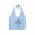 Chest Strap Halterneck Backless Knit Camisole NSAC52944