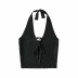 Chest Strap Halterneck Backless Knit Camisole NSAC52944