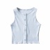 Simple Solid Color Single-Breasted Suspender Short Vest NSAC52951