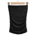 solid color thin double-layer pleated elastic hip-lifting skirt NSAC52952