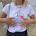 camiseta holgada de manga corta con estampado de conejito NSHS52966