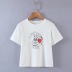 bunny print short-sleeved loose T-shirt NSHS52966