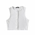 fashion solid color round neck single-breasted short vest NSHS52969