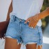fashion hole tassel pockets denim shorts NSYD52986