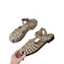 sandalias planas con hebilla de correa tejida de verano NSHU53012