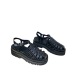 fashion plain color cross strap buckle thick flat sandals NSHU53018