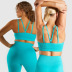 hollow beauty back sports underwear high waist running fitness yoga set NSXER53157