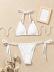 Pure Color Pearl Sling Split Bikini  NSLUT53770