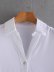 solid color v-neck short-sleeved stitching midi shirt dress NSAM53176