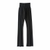 High Waist Splicing Cotton Stretch Sports Casual Flared Pants NSAC53225