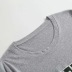camiseta de manga corta con estampado de letras sueltas de primavera y verano NSAC53230