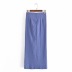 retro back zipper knotted knitted high waist long skirt  NSAC53234